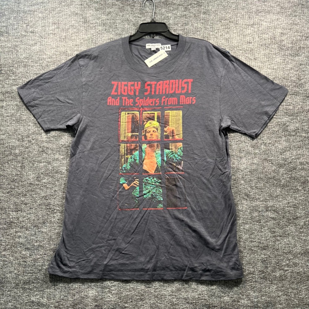 Sub_Urban Riot David Bowie Ziggy Stardust Graphic T-Shirt Gray XL NWT